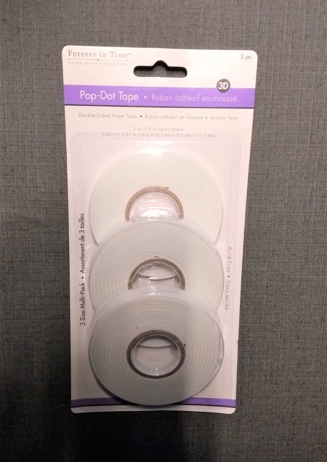 Pop-Dot Double-Sided Foam Tape (three rolls in a pack)